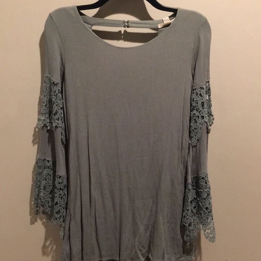 Dress from Francesca boutique. Sage green.